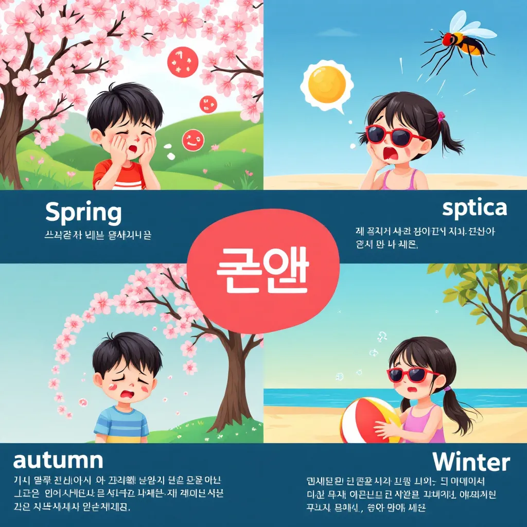 사계절비염겪는아이들