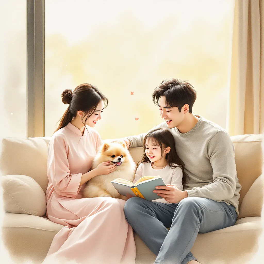 강아지와가족